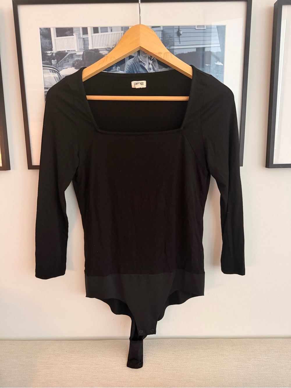 L'AGENCE Angel Square Neck Bodysuit - Picture 4 of 10